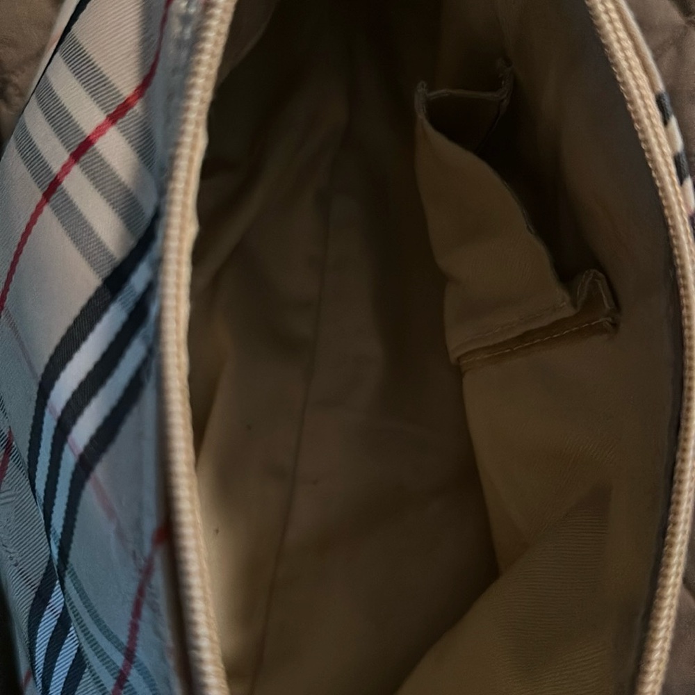 Burberry Beige Bag with Plaid Interior